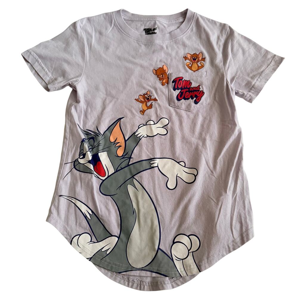 Tom And Jerry Graphic T-Shirt - Purple, Juniors XS